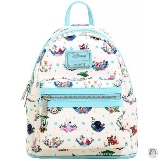 Loungefly Impression intégrale Mini sac à dos Les Amis des Princesses Disney Floral Princesses Disney (Disney)