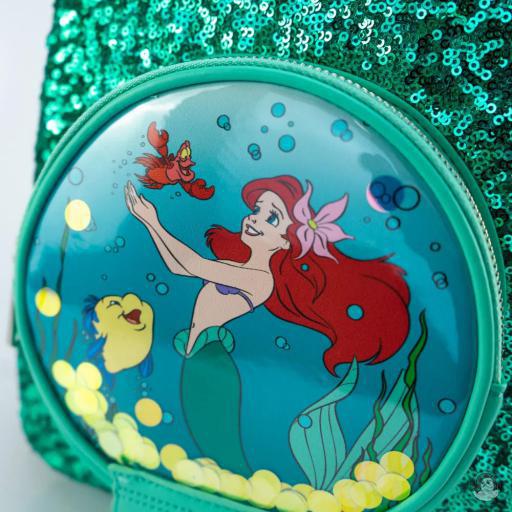 Loungefly Mini sac à dos Ariel Boule à Neige Sequin La Petite Sirène (Disney) (La Petite Sirène (Disney))