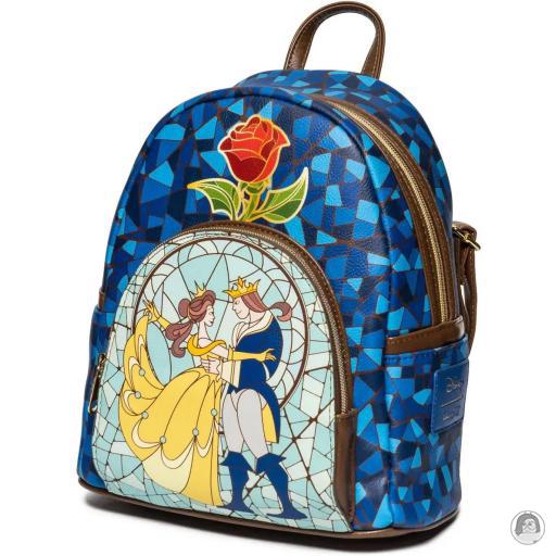 Loungefly Mini sac à dos La Belle et la Bête Vitrail La Belle et la Bête (Disney) (La Belle et la Bête (Disney))