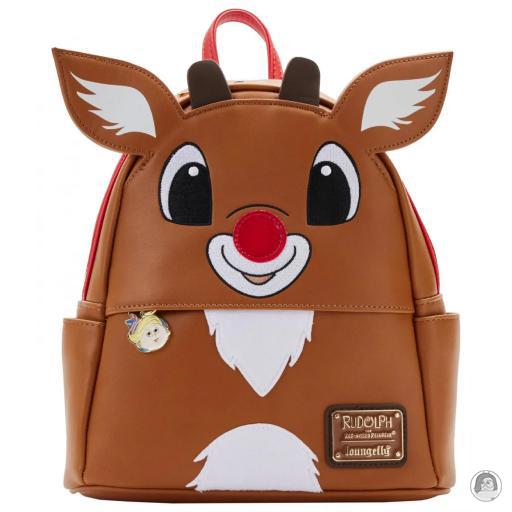 Loungefly Brille dans le noir Mini sac à dos Câlin Père Noël Rudolphe le Renne au Nez Rouge