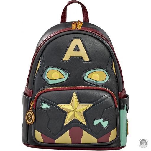 Loungefly Brille dans le noir Mini sac à dos Captain America Zombie Cosplay Glow What If...? (Marvel)