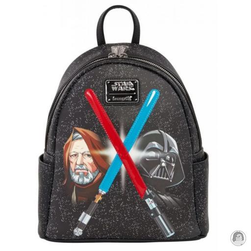 Loungefly Mini sac à dos Dark Vador et Obi-Wan Sabres Laser Light Up Star Wars