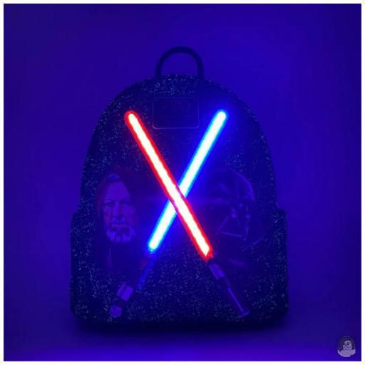 Loungefly Mini sac à dos Dark Vador et Obi-Wan Sabres Laser Light Up Star Wars (Star Wars)