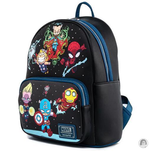 Loungefly Mini sac à dos Groupe des Avengers Chibi Avengers (Marvel) (Avengers (Marvel))