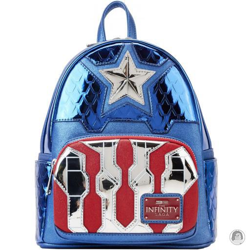 Loungefly Mini sacs à dos Mini sac à dos Métallique Captain America (Marvel)