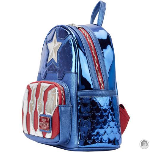 Loungefly Mini sac à dos Métallique Captain America (Marvel) (Captain America (Marvel))