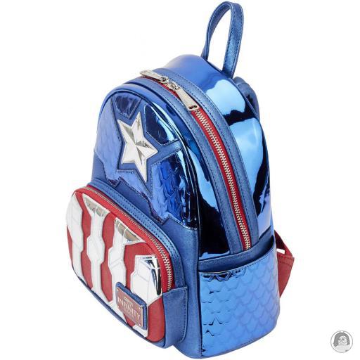 Loungefly Mini sac à dos Métallique Captain America (Marvel) (Captain America (Marvel))