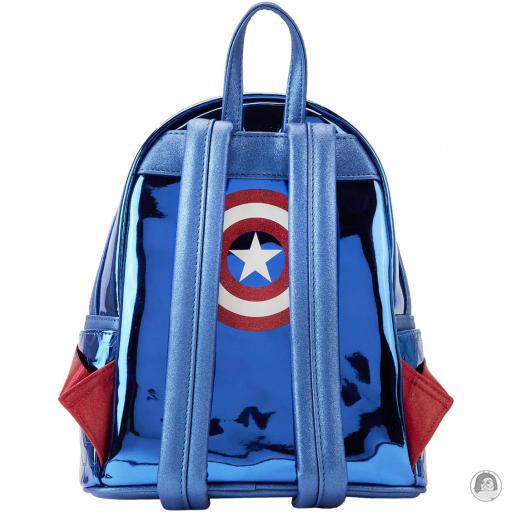 Loungefly Mini sac à dos Métallique Captain America (Marvel) (Captain America (Marvel))