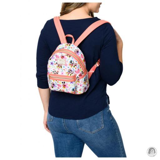 Loungefly Mini sac à dos Mickey & Minnie Mouse Floral Mickey Mouse (Disney) (Mickey Mouse (Disney))