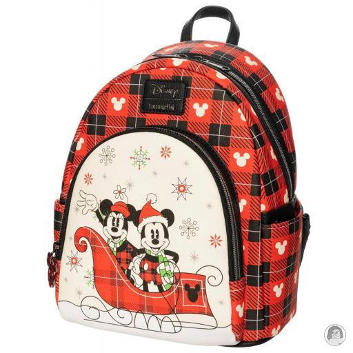 Loungefly Mini sac à dos Mickey Mouse et Minnie Mouse Noël Mickey Mouse (Disney) (Mickey Mouse (Disney))