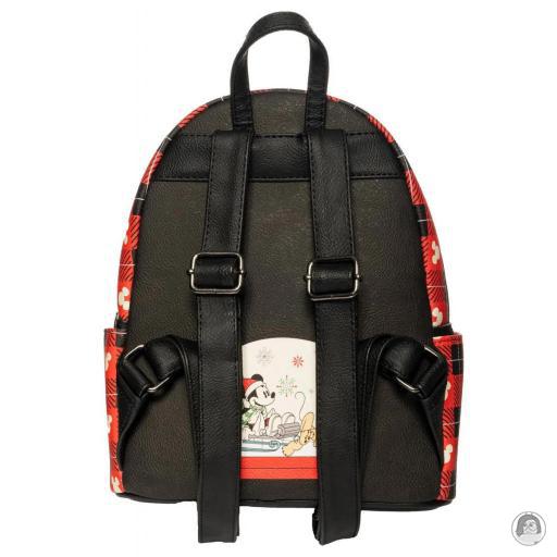 Loungefly Mini sac à dos Mickey Mouse et Minnie Mouse Noël Mickey Mouse (Disney) (Mickey Mouse (Disney))