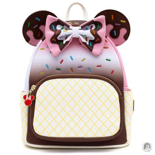 Loungefly Pink à la Mode Mini sac à dos Minnie Mouse Glace Napolitaine Mickey Mouse (Disney)