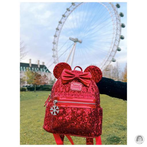 Loungefly Mini sac à dos Minnie Mouse Rouge Sequin Mickey Mouse (Disney) (Mickey Mouse (Disney))