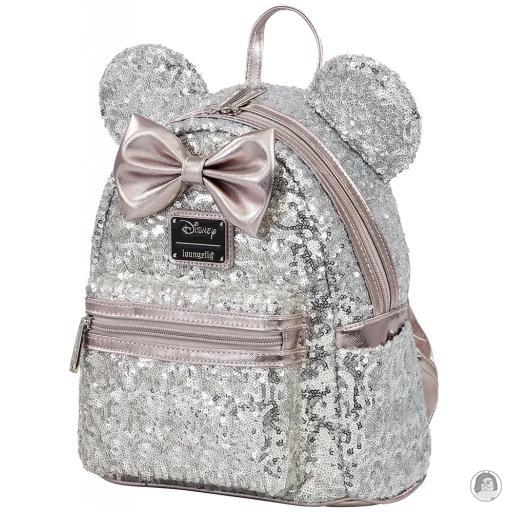 Loungefly Mini sac à dos Minnie Mouse Sequin Argent Mickey Mouse (Disney) (Mickey Mouse (Disney))