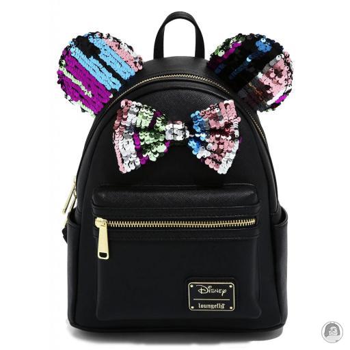 Loungefly Mini sacs à dos Mini sac à dos Minnie Mouse Sequin Noir Mickey Mouse (Disney)