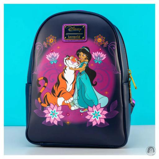 Loungefly Mini sac à dos Princesse Jasmine et Rajah Floral Aladdin (Disney) (Aladdin (Disney))