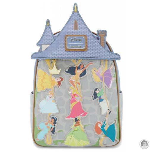 Loungefly Mini sacs à dos Mini sac à dos Princesses Escaladent le Château de Raiponce Princesses Disney (Disney)