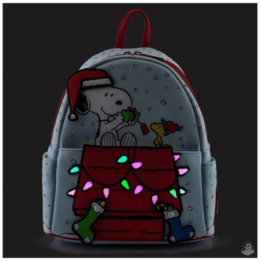 Loungefly Mini sac à dos Snoopy et Woodstock Offrent un Cadeau Glow Snoopy (Snoopy)