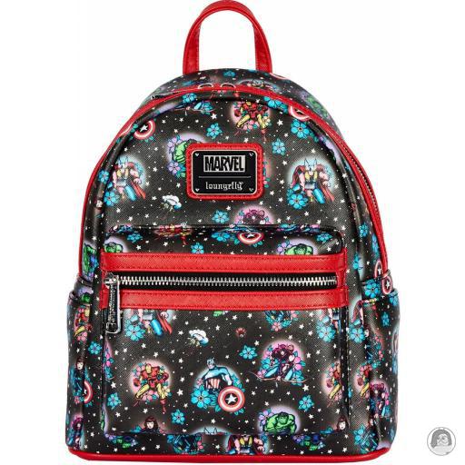 Loungefly Avengers (Marvel) Mini sac à dos Tatouage Floral Avengers (Marvel)