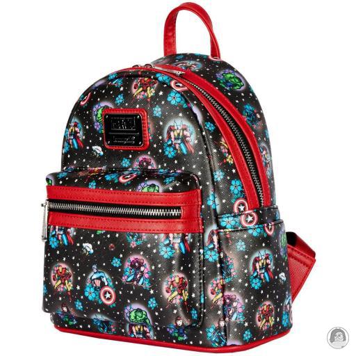 Loungefly Mini sac à dos Tatouage Floral Avengers (Marvel) (Avengers (Marvel))