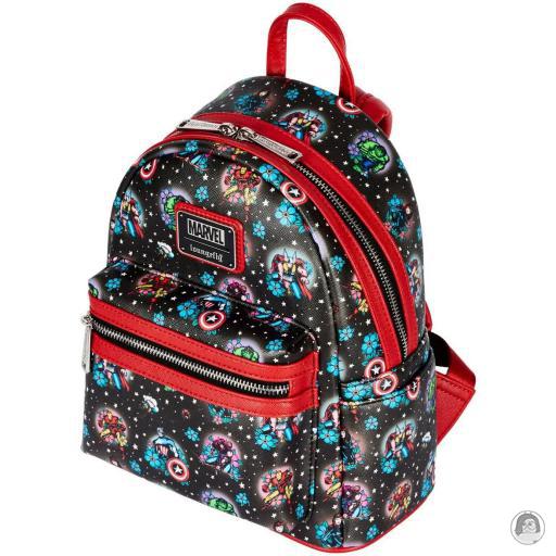 Loungefly Mini sac à dos Tatouage Floral Avengers (Marvel) (Avengers (Marvel))