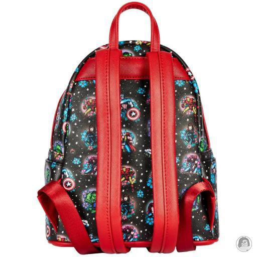 Loungefly Mini sac à dos Tatouage Floral Avengers (Marvel) (Avengers (Marvel))