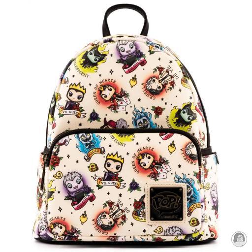 Loungefly Impression intégrale Mini sac à dos Tattoo Art Disney Villains (Disney)