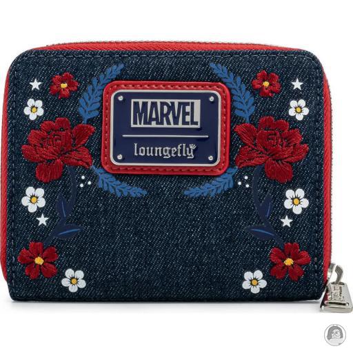 Loungefly Portefeuille zippé 80ème Anniversaire de Captain America Bouclier Floral Captain America (Marvel) (Captain America (Marvel))