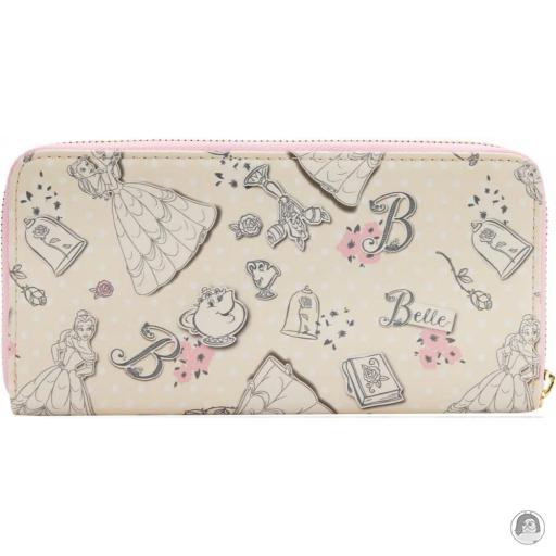 Loungefly Portefeuille zippé Belle Creme La Belle et la Bête (Disney)