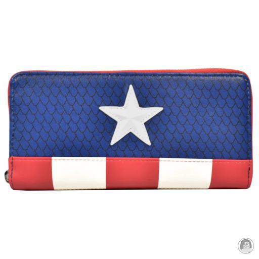 Loungefly Portefeuilles Portefeuille zippé Captain America (Exclusivité Japon) Captain America (Marvel)