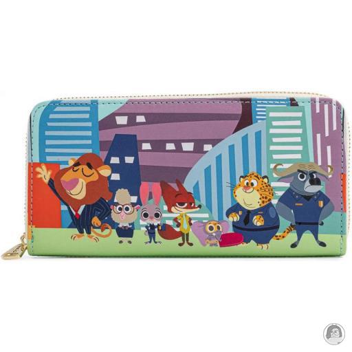 Loungefly Zootopie (Disney) Portefeuille zippé Groupe Chibi Zootopie (Disney)