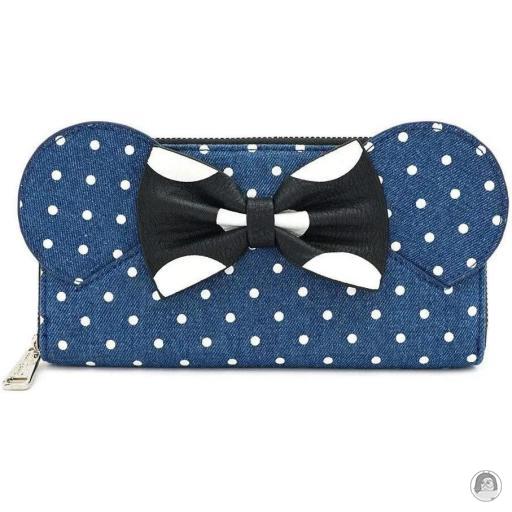 Loungefly Portefeuilles Portefeuille zippé Minnie Mouse Denim Polka à Pois Mickey Mouse (Disney)