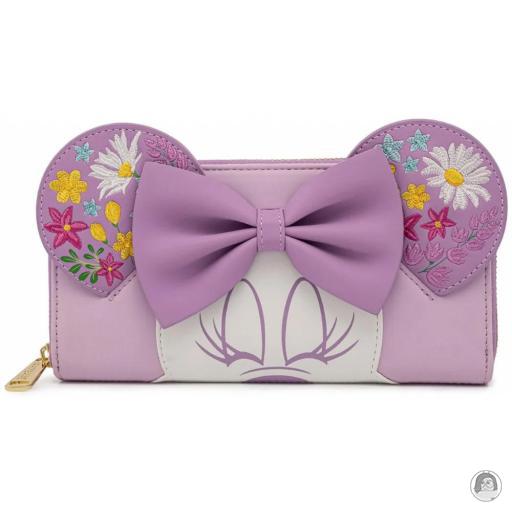 Loungefly Mickey Mouse (Disney) Portefeuille zippé Minnie tenant des Fleurs Mickey Mouse (Disney)