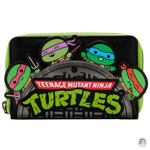 Loungefly Tortues Ninja Portefeuille zippé Plaque d'égout Tortues Ninja Tortues Ninja