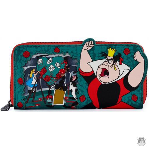 Loungefly Alice au Pays des Merveilles (Disney) Portefeuille zippé Reine de Coeur Villains Scène Alice au Pays des Merveilles (Disney)