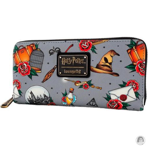 Loungefly Portefeuille zippé Tatouage Relique Harry Potter (Wizarding World) (Harry Potter (Wizarding World))