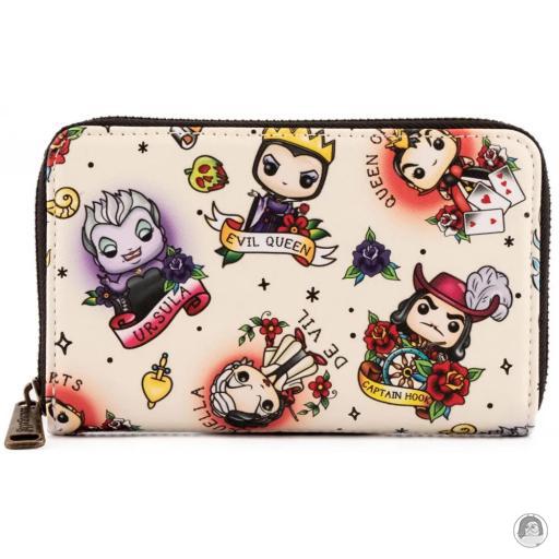 Loungefly Portefeuilles Portefeuille zippé Tattoo Art Disney Villains (Disney)