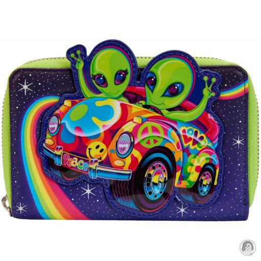 Loungefly Lisa Frank Portefeuille zippé Tour Extraterrestre Cosmique Glow Lisa Frank