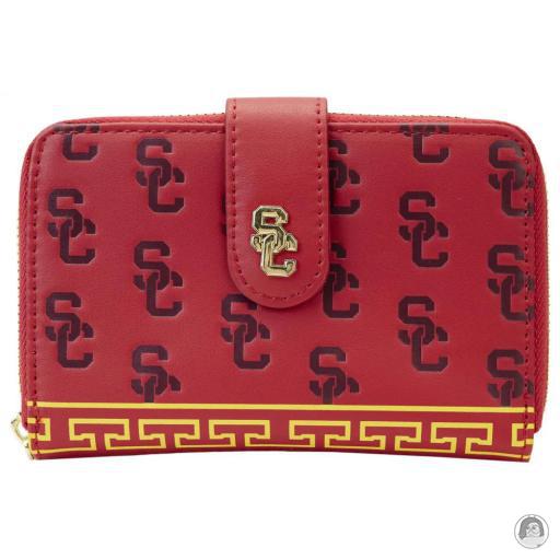 Loungefly Portefeuilles Portefeuille zippé USC Trojans Cardinal SC Interlock Repeat Logo NFL (National Football League)