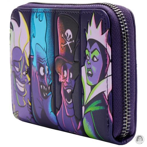 Loungefly Portefeuille zippé Villains dans le noir Disney Villains (Disney) (Disney Villains (Disney))