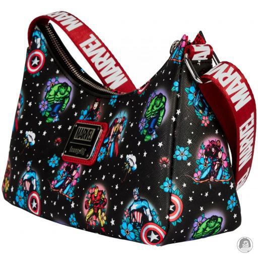 Loungefly Sac à bandoulière Tatouage Floral Avengers (Marvel) (Avengers (Marvel))